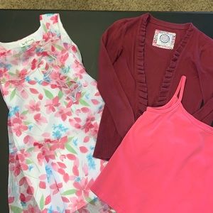 Dress, cardigan, tank bundle - Size 10
